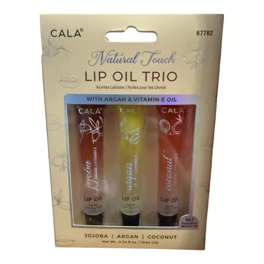 CALA Natural Touch Lip Oil Trio - Pink, Yellow, Orange